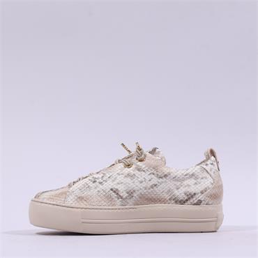 Paul Green Super Soft Platform Trainer - Beige Snake